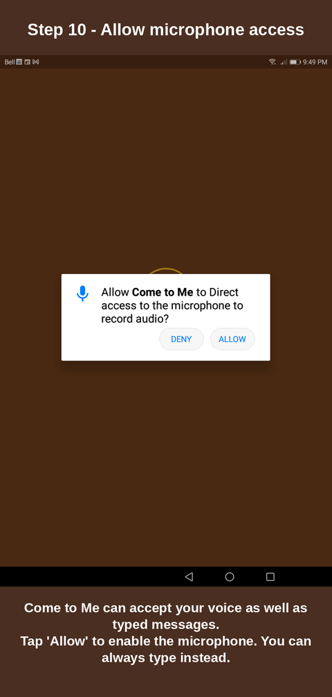 Step 10 — Allow microphone access